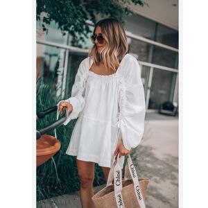 Free People White Mini Dress
